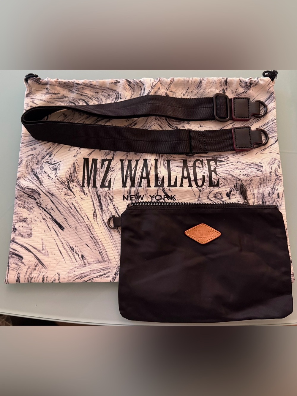 MZ Wallace Pouch and Strap with Dust Bag - Black - Picture 2 of 5